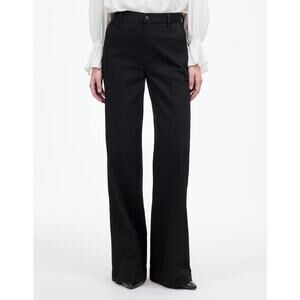 Madewell Superwide-Leg Trouser Jeans WMNS 29 Black Rinse Wash High Rise Pintuck